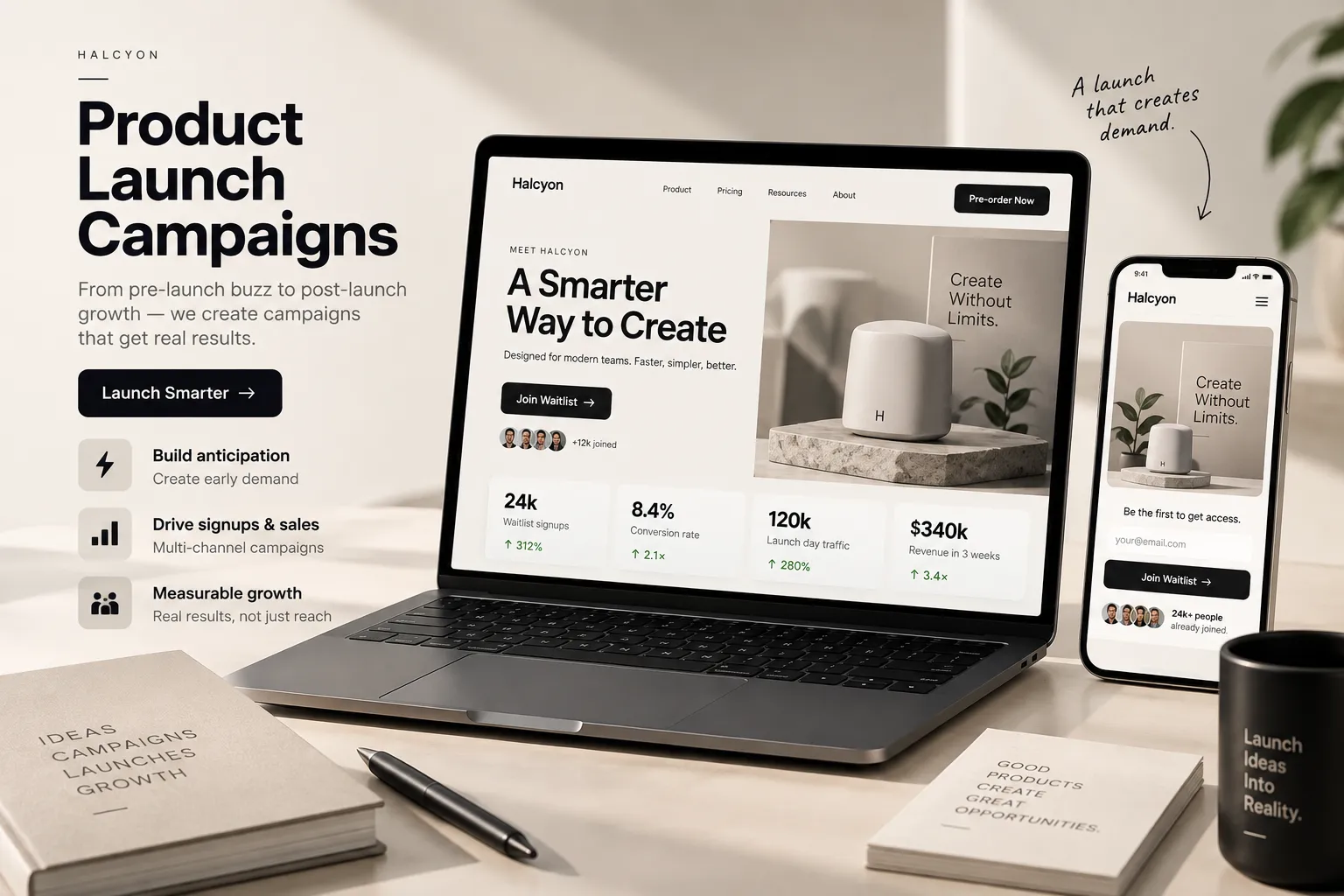Product launch campaign, Halcyon
